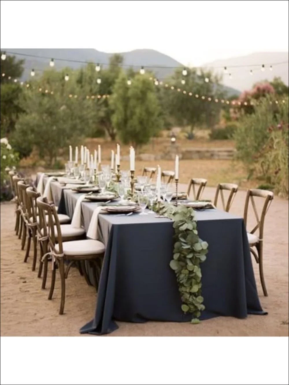 10 Pack Polyester Tablecloths for 8 Ft Rectangle Tables 60 x 126 Inch